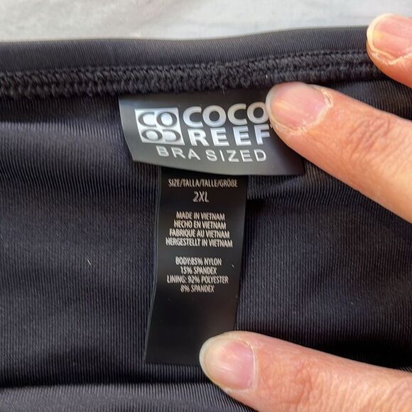 NWT Coco Reef | Black Paragon Swim Skirt Classic Solids Plis Size 2XL - Picture 7 of 8